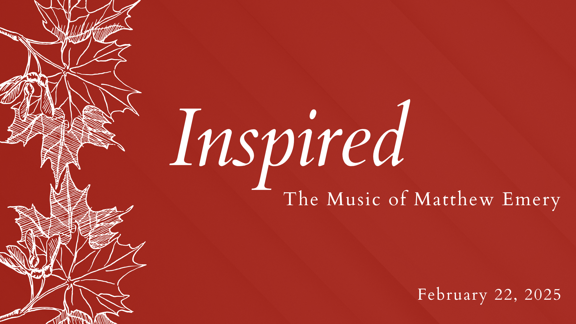 Inspired – The Music of Matthew Emery